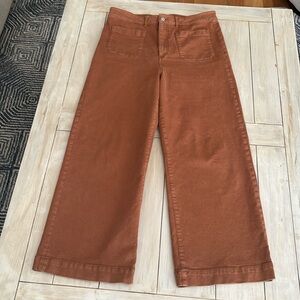 LOFT The Wide Leg Brown Jeans Pants Size 31 12